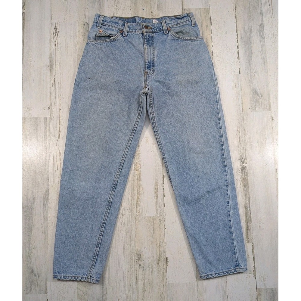 VTG Levis 550 Jeans Mens 30x29 Relaxed Tapered Orange Tab USA Made 550-0213